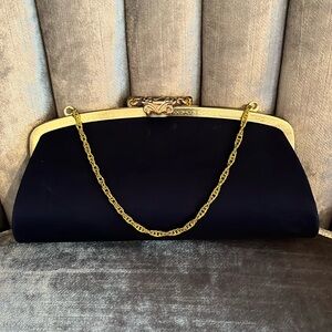 Navy & Gold Evening Bag/Clutch